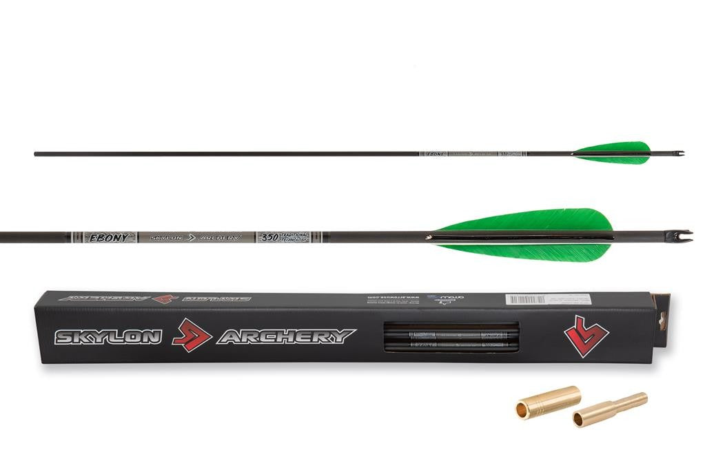Skylon Ebony Carbon Arrow With Feathers x 12