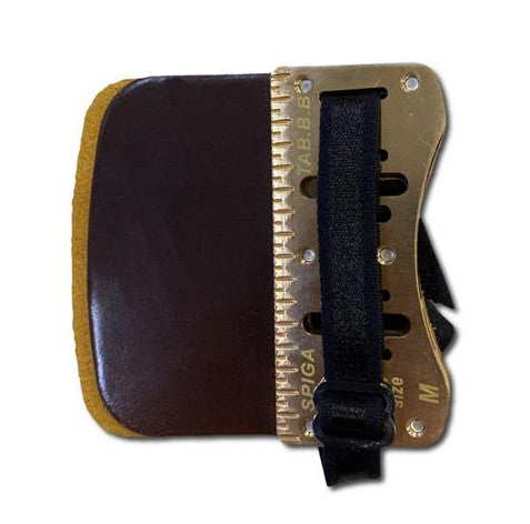 Spiga Cordovan and Brass Barebow Tab