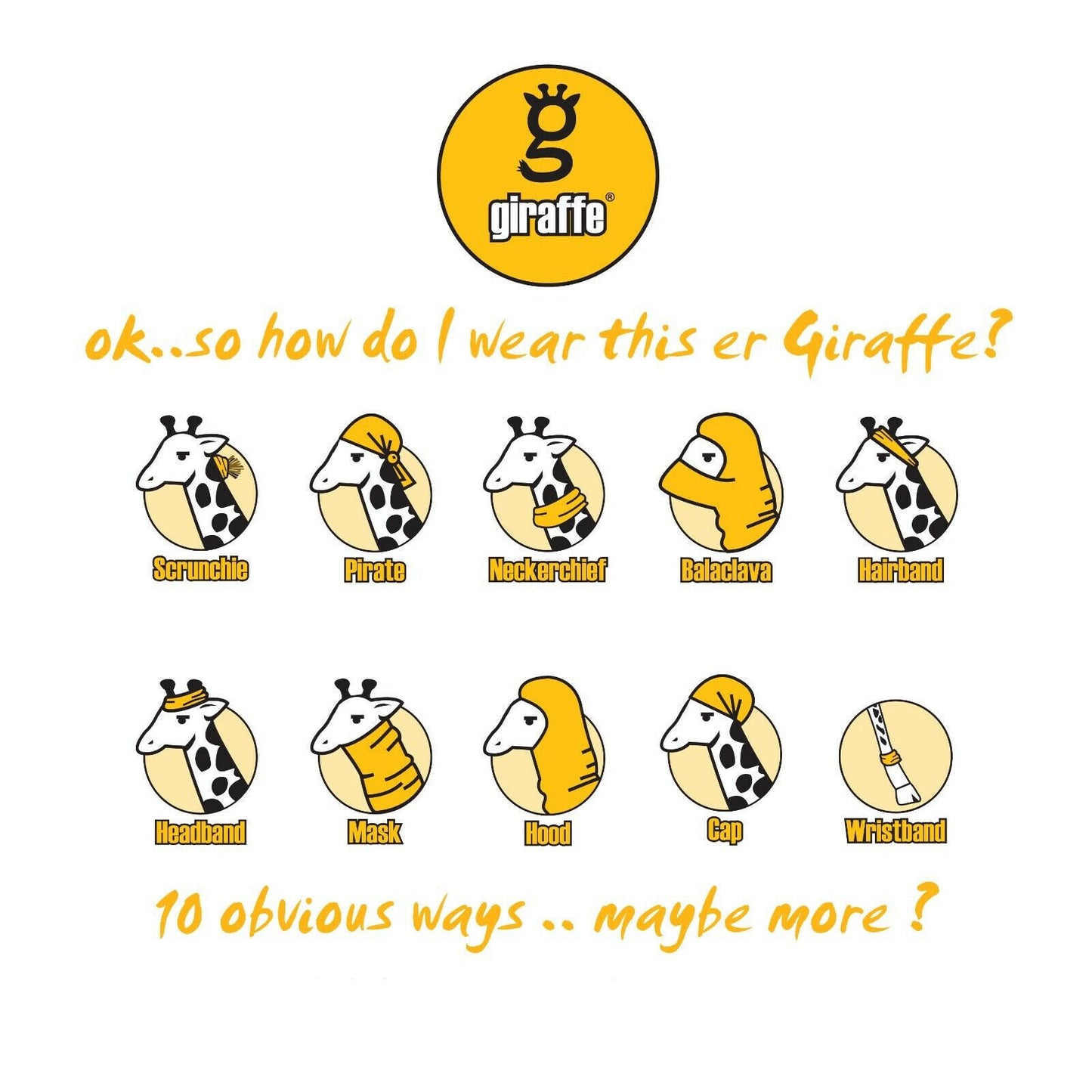 Giraffe Multi Function Head Gear