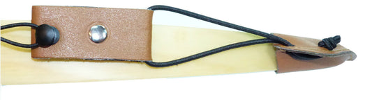 White Feather Traditional Leather String Keeper