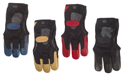 Red Frog 3 Finger Draw Hand Glove Soft Leather & Mesh (Clearance)